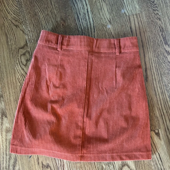 Pink Lily rust orange corduroy mini skirt XS EUC - Picture 2 of 3